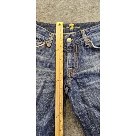 7 For All Mankind Jeans Womens 28 Blue A Pocket Relaxed Bootcut Denim - Picture 9 of 13